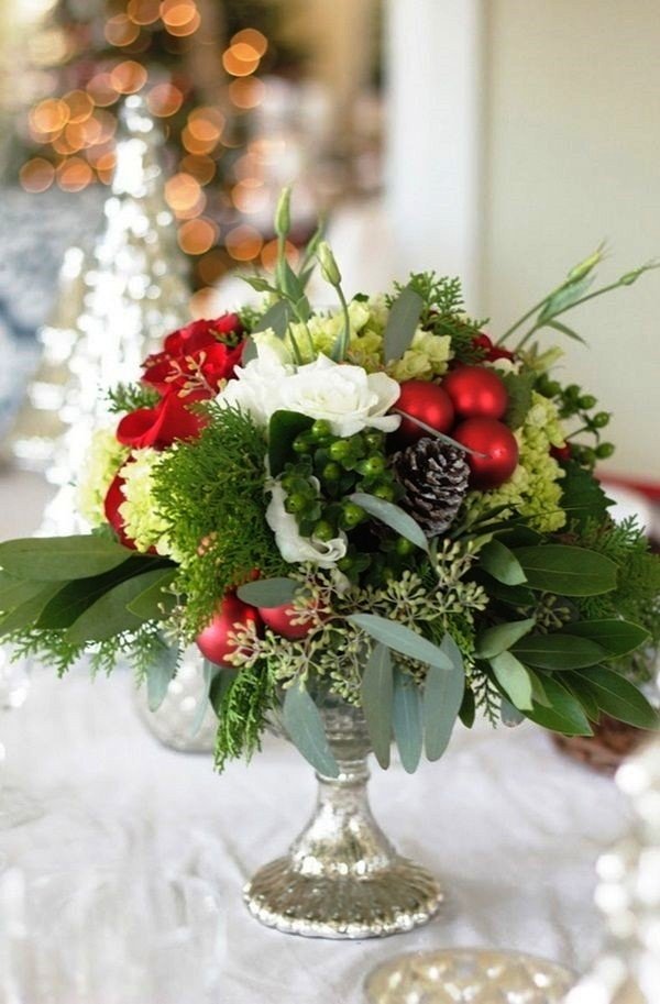 15 Flower Arrangement Ideas for Christmas · Inspired Luv