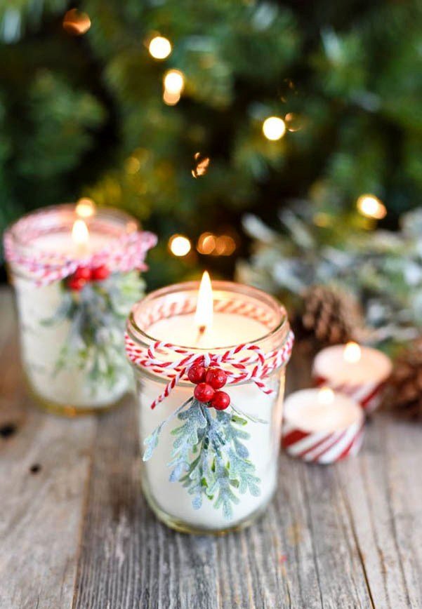 25 Christmas Candle Decoration Ideas To Try This Year · Inspired Luv